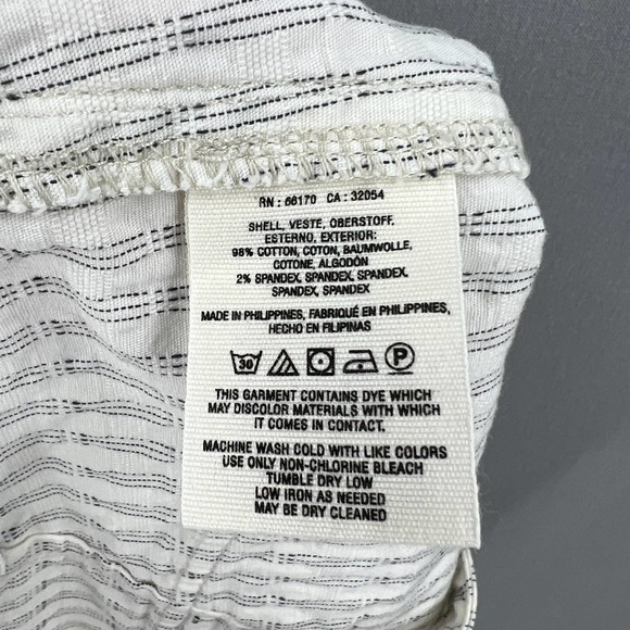 ANTHROPOLOGIE HEI HEI Pants Womens 4 Off White Cotton Striped Pant Wander Cargo - Picture 9 of 13